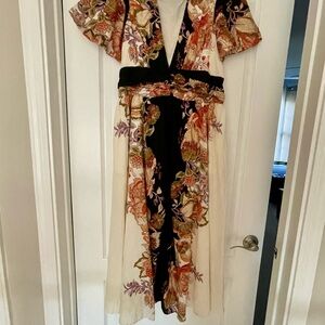 Anthropology BN w/o tags The Katerina Button-Front Dress in Black Motif. Size MP